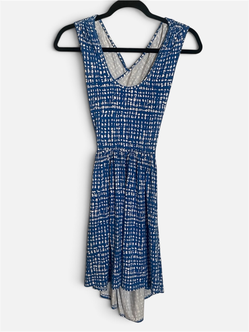 Rachel Pally Sleeveless Fit-and-Flare Jersey Dress with high low hem
